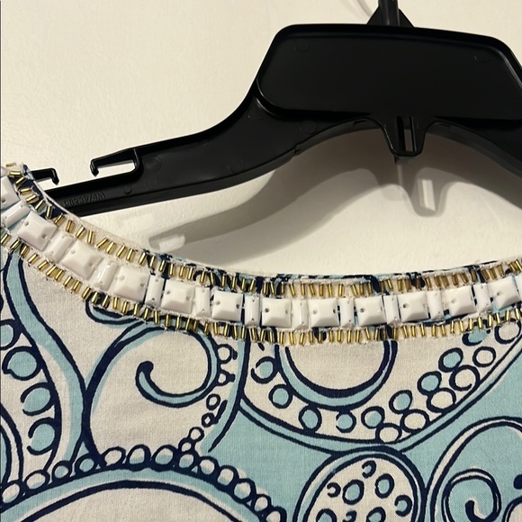 Lilly Pulitzer Blue and White Paisley Sheath Dress Size XS - Picture 5 of 9